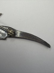 Antique Sterling Silver 925 Blue Enamel Swallow Bird Brooch Pin Art Nouveau 2.4”