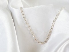 Vintage Italy Sterling Silver 925 Paperclip Rolo Chain Link Necklace 24″