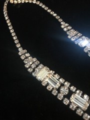 Vintage Art Deco Beauty Clear Rhinestone Choker