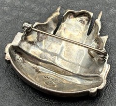 VTG Judith Jack Sterling Silver Marcasite New York Twin Towers Skyline Brooch