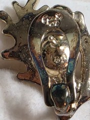 Vintage Gold Tone 925 Faux White/Black Pearl Earrings for Pierced Ears Signed