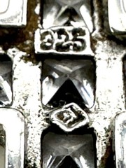 Silpada Retired VINTAGE N0769 Sterling Silver CZ Cross Pendant Necklace