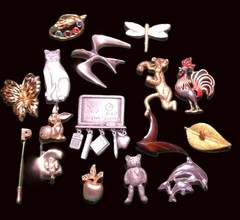 Vintage & Modern Designer Pin FIGURAL PINS, STICK PINS, TAC PINS Variety LOT