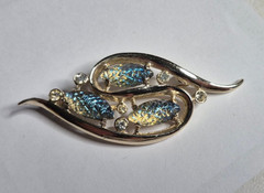 Lot of 4 Vtg Brooches WINARD SORRENTO EMMONS RUSSIAN LOLLIPOP