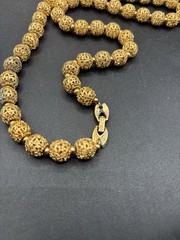 Vtg Monet Avon Gold Tone Filigree Ball Orb Bracelet, Necklace Dangle Earrings
