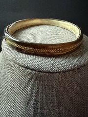 Vintage Lucite Acrylic Bracelet Brown Mod Stackable MCM Retro Minimalist Career