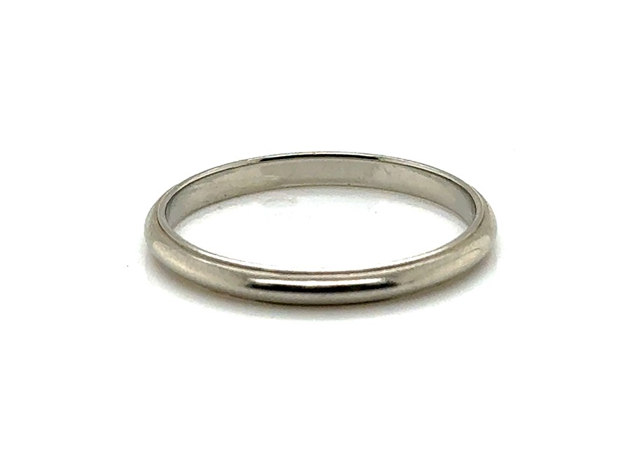 Art Deco Wedding Band Anniversary Ring 18K White Gold Kingcraft Original 1930’s