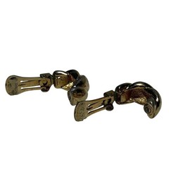 Vintage Christian Dior Clip‑On Earrings Signed Chr. Dior Made in France 80s 90s