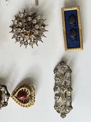 Vintage Jewelry Antique Lot Brooch Pin Bar Heraldic Enamel 1900-1950’s