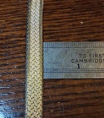 Vintage Napier Goldtone Textured Chain Mesh Bracelet Some Wear See Pics/Descrip