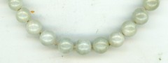 Vintage Natural Burma Jade 10mm Bead 18″ Necklace 14K Yellow Gold Clasp