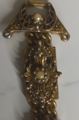 Vintage Goldette Unsigned Slide Link Bracelet Victorian Revival As Is