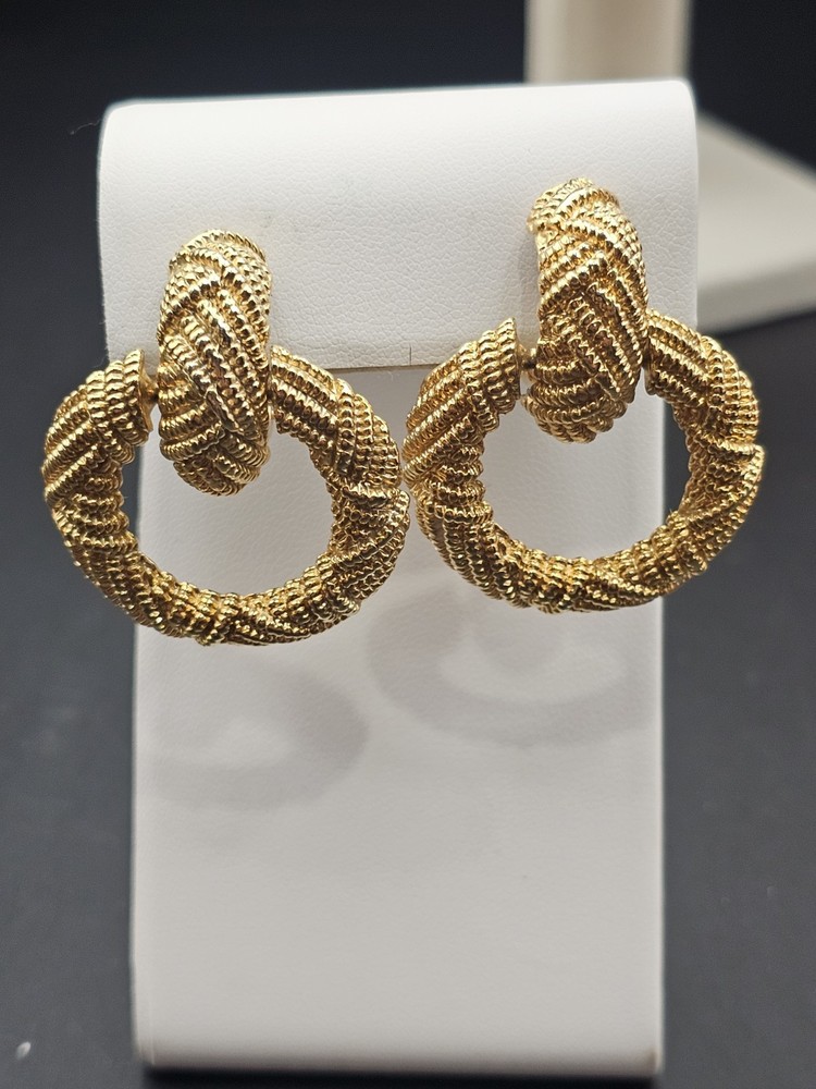 Vintage Clip On Gold-tone Earrings Good Quality Grandma Core