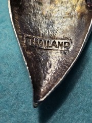 Vintage Silver Heart Swirling 2″ Signed Thailand
