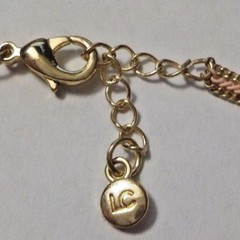 7″ Faux Pearls, Gold Tone & Pink Chains Cross Bracelet – Liz Claibourne
