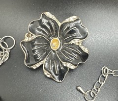 Vintage Black Silver Tone Jewelry Lot Cookie Lee Gothic Boho Y2K 9 Pc