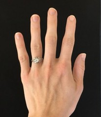 Unique .42 Carat Antique Diamond Filigree Ring 18K New Old Stock Jewelers Vault