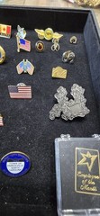45 Pins Lot Vintage to Mod Jewelry Flags Cub State America