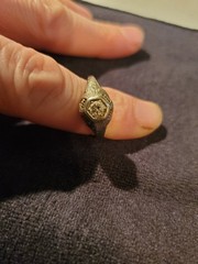 Antique Art Deco 1920’s 14k White Gold Diamond Filligree Engagement Ring .30ct