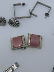 Vtg Modern Estate & Costume Jewelry Lot Mixed Materials Some Mismatch 63 Pc