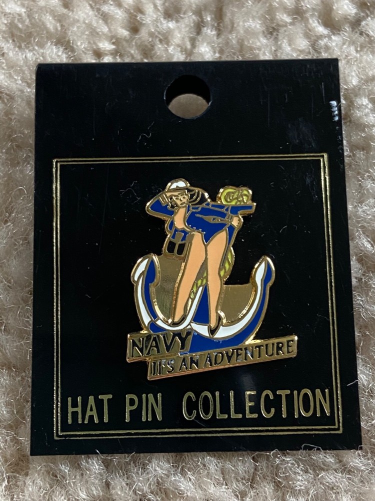 Beautiful Vintage Hat Pin Collection – Navy, It’s an Adventure Estate