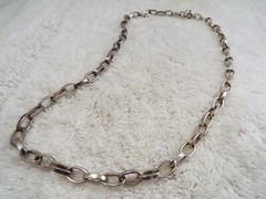 Silvertone Chain Necklace (B61)