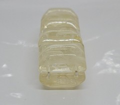Vintage Clear Cream Lucite Stretchable Bracelet With Bubbles