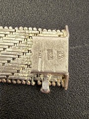 Vintage Sterling Silver Mesh Link Bracelet 7.5”