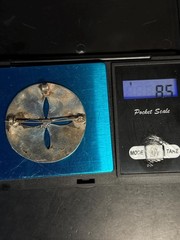Taxco EMI Sterling Silver Abalone Sand Dollar Brooch Pendant Mexico