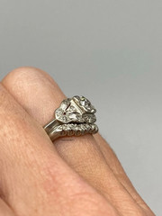 2Ct Round Cut Stone Vintage Art Deco Wedding Bridal Ring Set 14Kt White Gold Fn