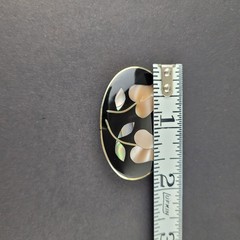 Vintage Alpaca Mexico Abalone Floral Brooch