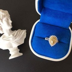 Art Deco Antique 2.20 Ct Canary Diamond Vintage Wedding Ring 925 Sterling Silver