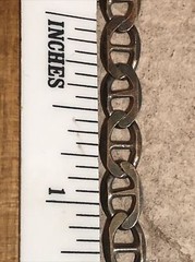 3?. Vintage Sterling 925 Anchor Mariner link Chain Necklace Italy 20″, 15.3g