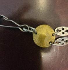 WWII Trench Art French Franc Coin Bracelet 1921 1922 1939 1941 Vintage Jewelry