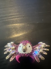 Betsey Johnson Hot Pink Owl Bracelet And Ring Set – Extremely Rare- G1