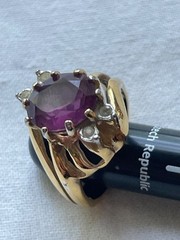 Vintage 17mm size (6.5 in USA) fancy ring 14k gold filled USA made