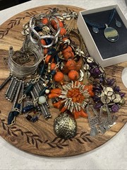 Vintage Boho Style Good Quality Jewelry Lot Some Signed V86