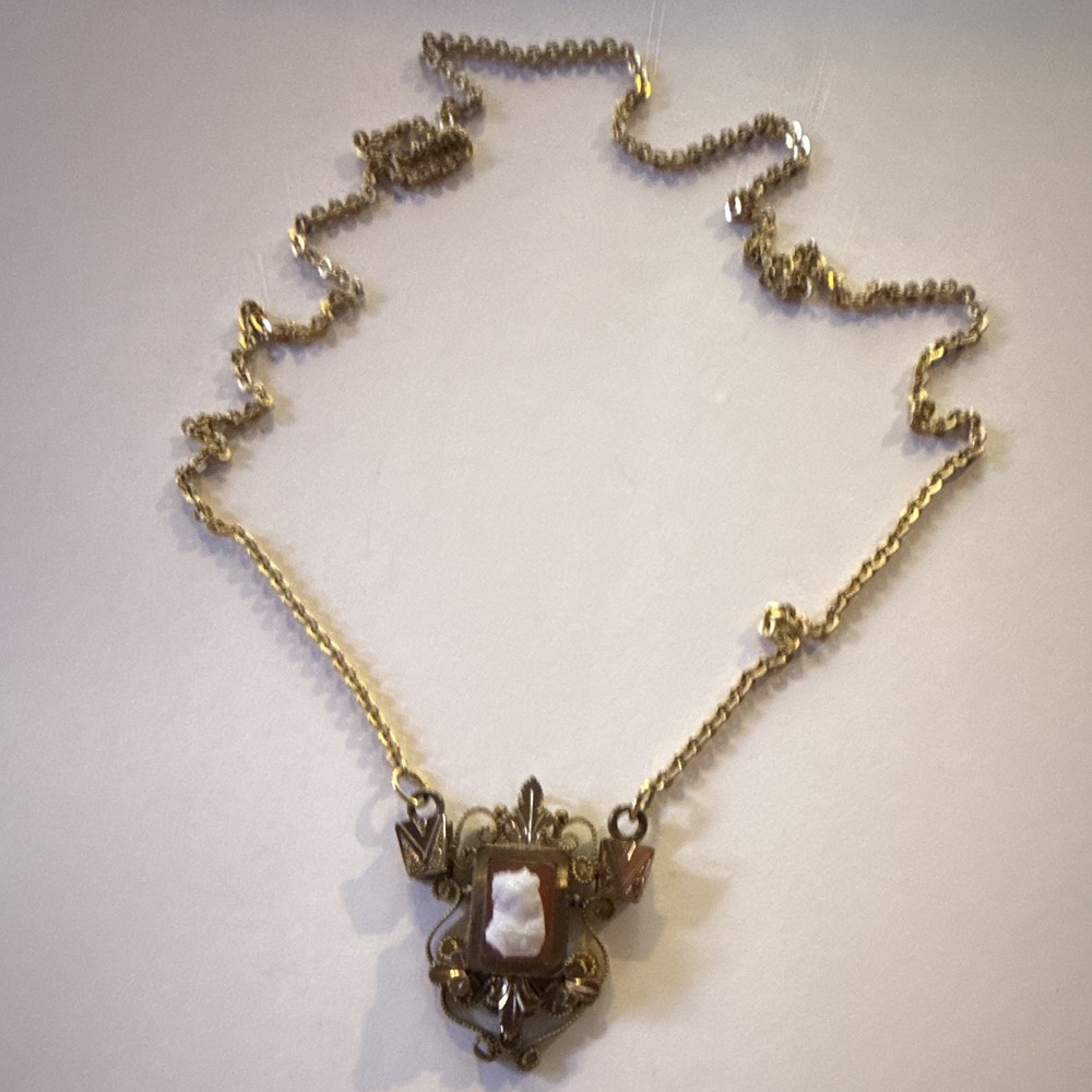 Antique Victorian Gold Tone Chain Necklace