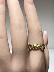 Antique Vintage 14 Karat Yellow Gold & Weighs 3.1 Grams Flower Ring Size 7