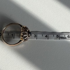 Antique Edwardian 10k Rose Gold HALO Ring Size 8 Ladies STUNNING RARE SETTING