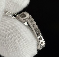 Sterling Silver Open Heart CZ Slide Pendant Cable Chain 18” Necklace 925 Ladies