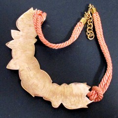 VTG Runway MONET 17″ Book Pc ENAMEL Pearlescent Pastel FLORAL NECKLACE Garland