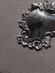 Antique Art Nouveau Sterling Silver Monogram Cartouche Pendant