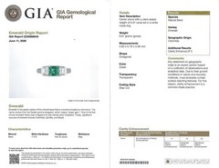 Rare 0.91ct GIA Colombian Emerald & 0.78ct Diamond Platinum Ring, Size 8.5