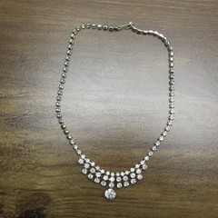 Vintage Rhinestone Necklace Wedding Special Occasion Choker 24 Inch
