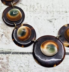 Vintage Operculum Shell Necklace – Shiva Eye / Cat’s Eye Shell Jewelry