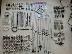 Sterling silver 925 Heavy Large Vintage 160pc Jewelry Lot 1559.6grams Not Scrap