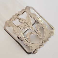 Sterling Silver Flower Brooch A.J.S 1904 English Hallmarked 4.5g [6764]