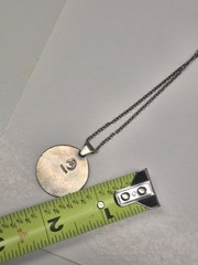 Sterling Silver Pendant Abalone Shell Inlay Mountain Scene