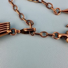 Vintage Renoir Necklace Copper Wing Shaped Links Adjustable 14″ to 18″ Signed